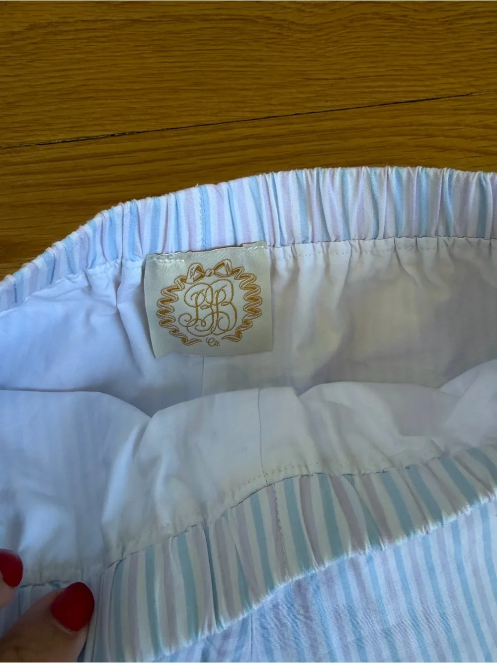 Boys Beaufort bonnet  Light Blue & White Striped Cotton Shorts